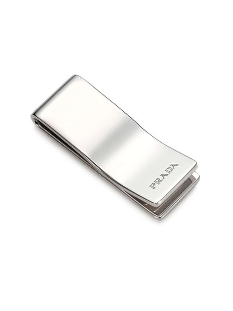 silver money clip prada|Prada money clip paper clip.